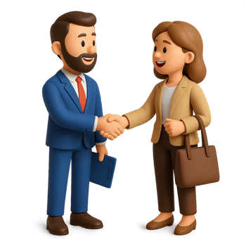 3D Characters Shaking Hands for Collaboration and Opportunity in Business png