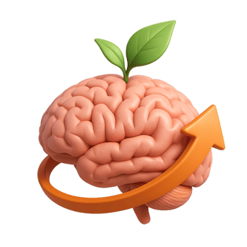 Visual Representation of Brain Growth and Anti-Aging Concept png