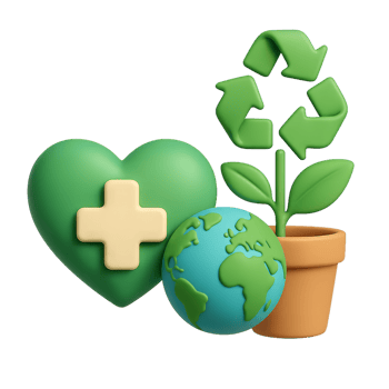 Eco-Friendly Healthcare Design for Sustainable Living and Wellness png