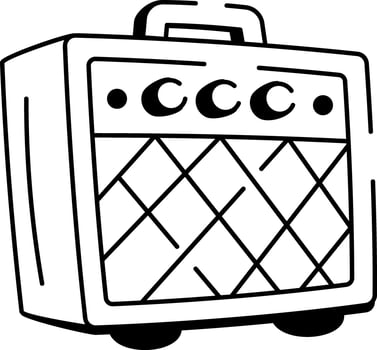 A drawing style icon of amplifier vector