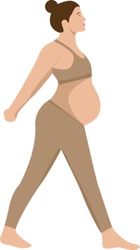 Pregnant Mother Yoga Pose Illustration vector