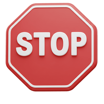 Illustrated stop sign signifying halt caution warning danger symbol illustration concept png