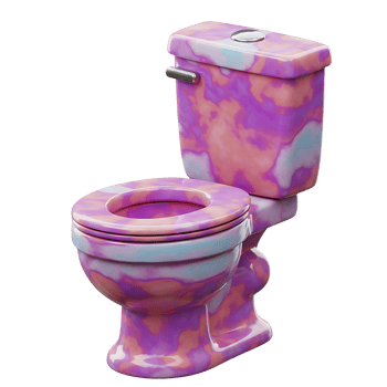 Unique colorful toilet with abstract pattern illustration in a modern and creative design png