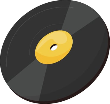Black Vinyl Record vector