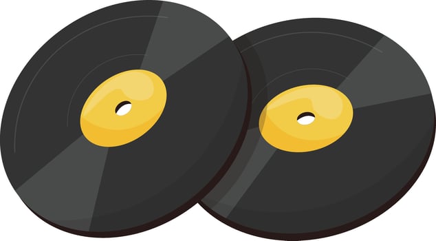 Pair of Vinyl Records vector