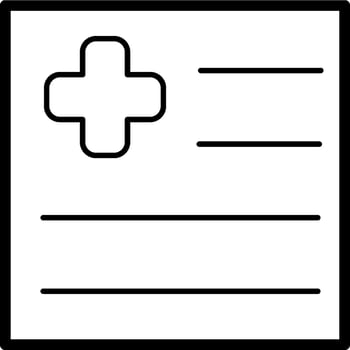 Medical record document icon vector