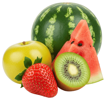 Fresh Summer Fruits Assortment Isolated on Transparent Background png