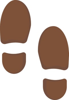 Footprint Trail as Crime Clue vector