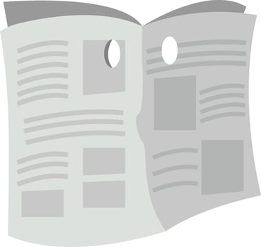 Open Newspaper with Crime Headlines vector