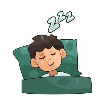 illustration of sleeping man vector