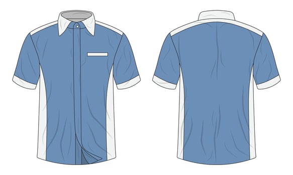 corporate shirt uniform mockup vector