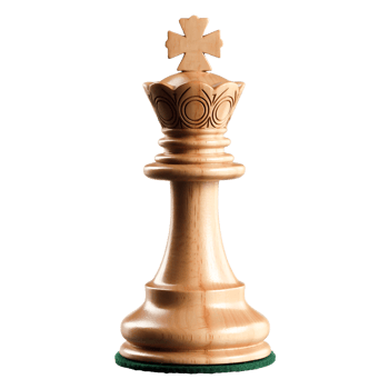Chess King Piece Ivory Wood Carved Intricate Design Isolated on Transparent Background png