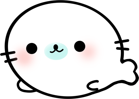 A white seal cute png