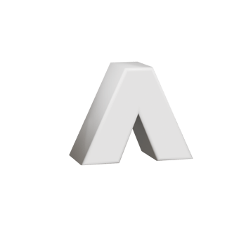 3D render neoblock alphabet symbol png