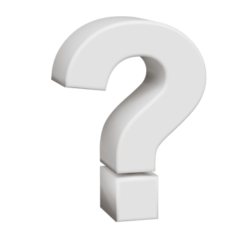 3D render neoblock alphabet question mark png