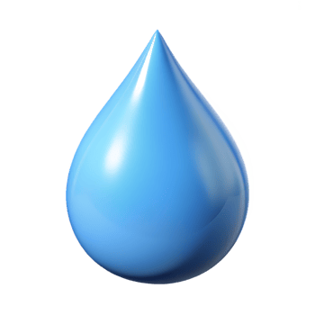 Glossy blue water drop illustration on a black background symbolizing freshness and purity png