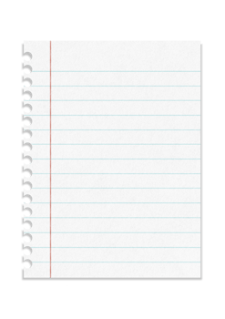 A notebook paper with lined paper on a black background png