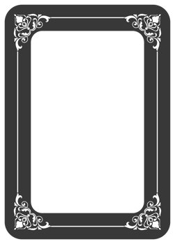 Black and white frame, vintage frame, label frame, transparent background card frame png