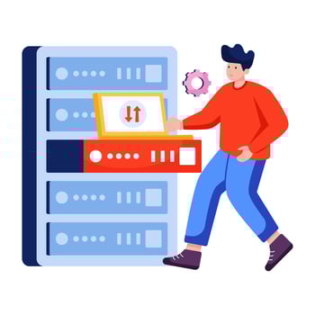 Modern design illustration of server transfer vector