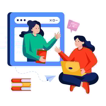 Modern design illustration of online tutor vector