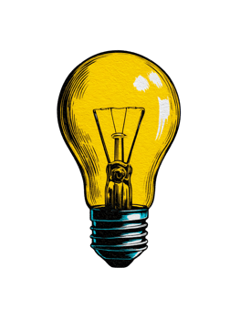 Vintage Yellow Light Bulb Illustration png