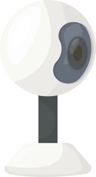 White and Gray Webcam vector