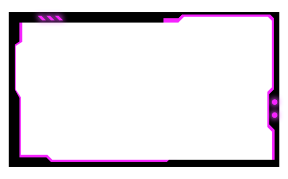 Purple neon face cam overlay png