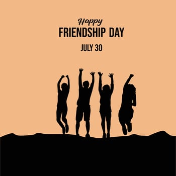 Happy Friendship Day poster design vector