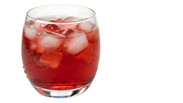 red drink in a glass png