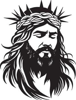 Silhouette of jesus christ vector