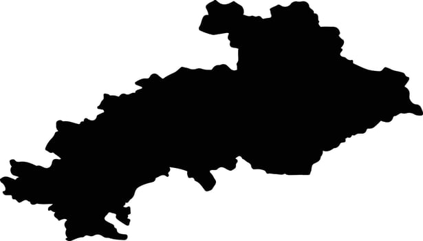 Hautes Alpes France silhouette map vector