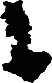Hayrat Turkey silhouette map vector