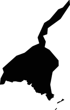 Hetianxian China silhouette map vector