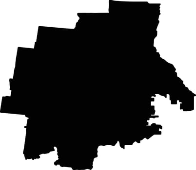 Horsham Australia silhouette map vector