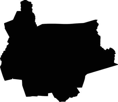 Huajicori Mexico silhouette map vector