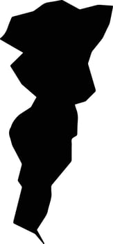 Hulha Negra Brazil silhouette map vector
