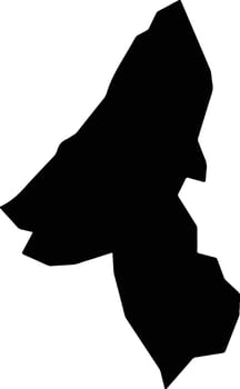 Ijumu Nigeria silhouette map vector