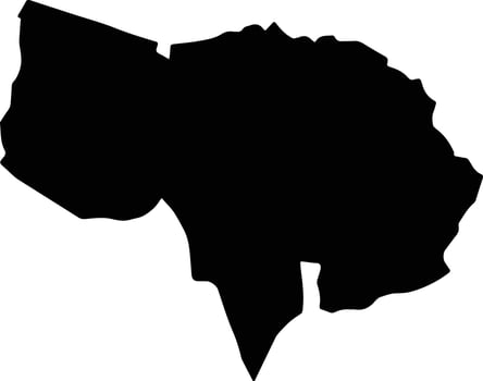 Ingende Democratic Republic silhouette map vector