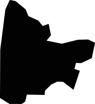 Inkhundla Mangcongco Eswatini silhouette map vector