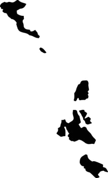 Ionion Nison Greece silhouette map vector
