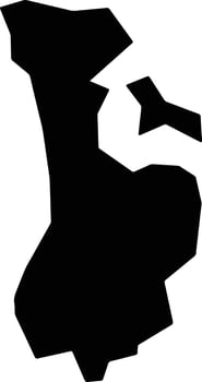 Ishielu Nigeria silhouette map vector