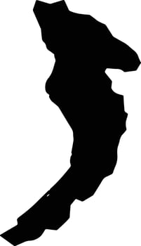 Ishikari Japan silhouette map vector