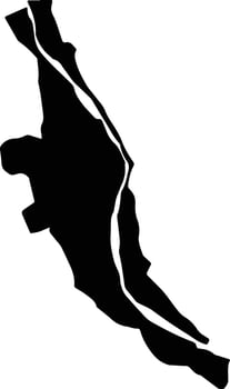 Isna Egypt silhouette map vector