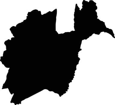 Isoka Zambia silhouette map vector