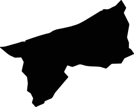 Itoigawa Japan silhouette map vector