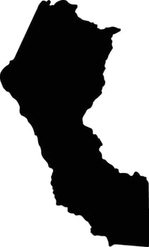 Jacareacanga Brazil silhouette map vector