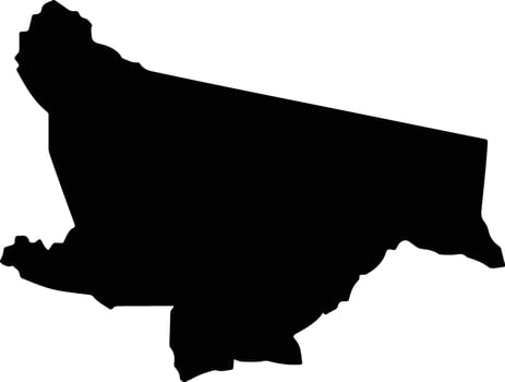 James Hill Jamaica silhouette map vector