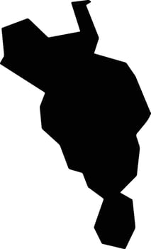 Janub Al Jazirah Sudan silhouette map vector
