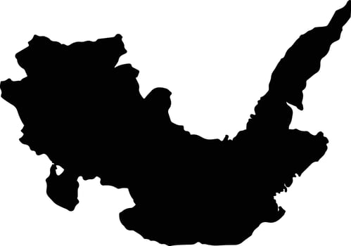 Jeneponto Indonesia silhouette map vector
