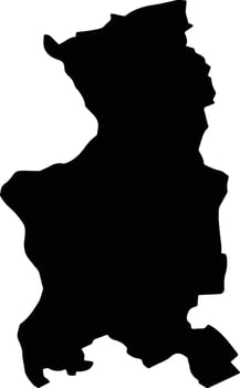 Kalocsa Hungary silhouette map vector